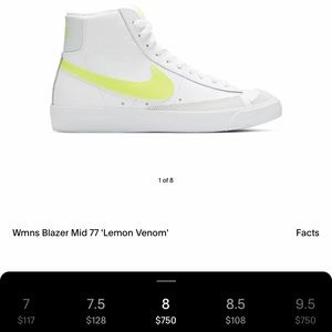 Womens blazer Mid 77´ Lemon Venom’